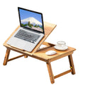 Bamboo Laptop Desk Table with Cooling Fan and Drawer X1300