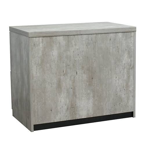 36x22W Two Drawer Lateral File Concrete Laminate/Black Accents O78557