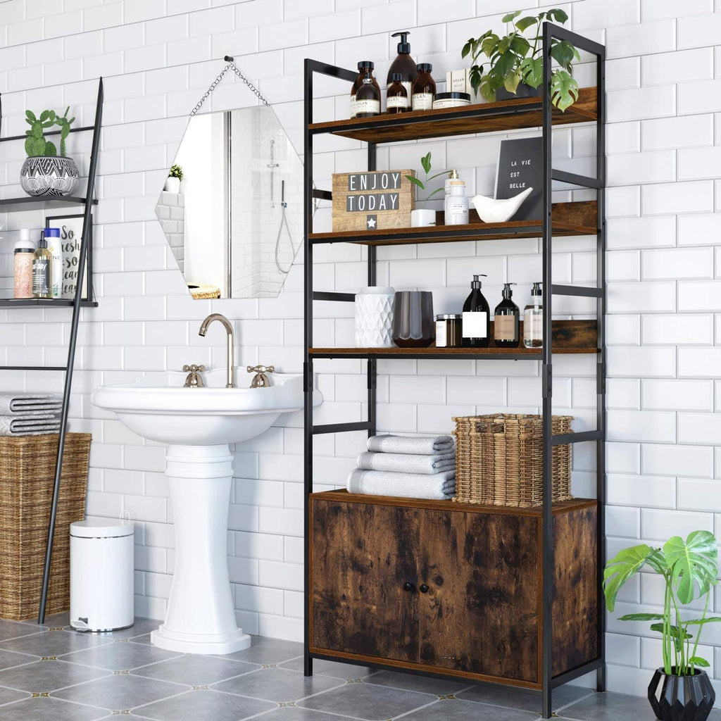 Industrial Bookcase with 2 Cabinets I3827