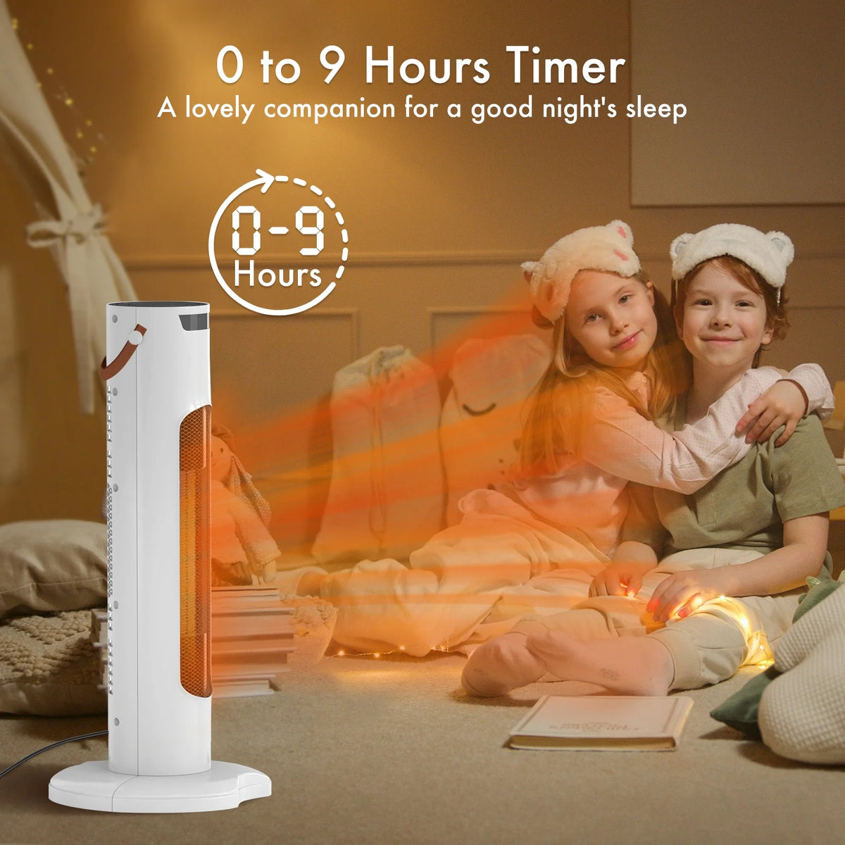 White 2000W Ceramic Tower Space Heater A1016