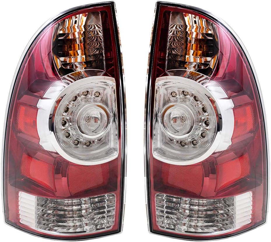 Replacement Driver and Passenger Tail Lights with LED Center Lens for Tacoma Pickup Truck V34159