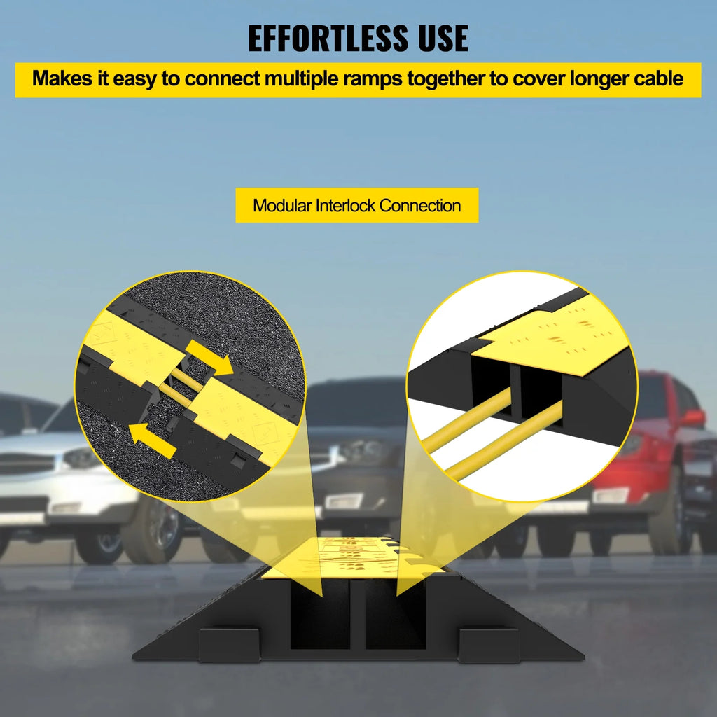 2 Channel 2 Pack Rubber Cable Protector Ramp I5325
