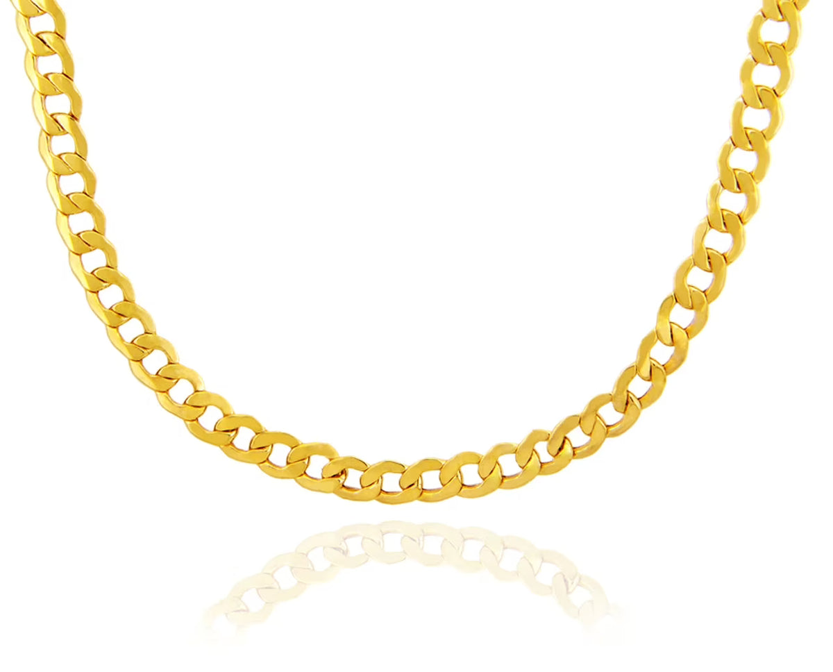Hollow Cuban 10K Gold Chain 16" V628