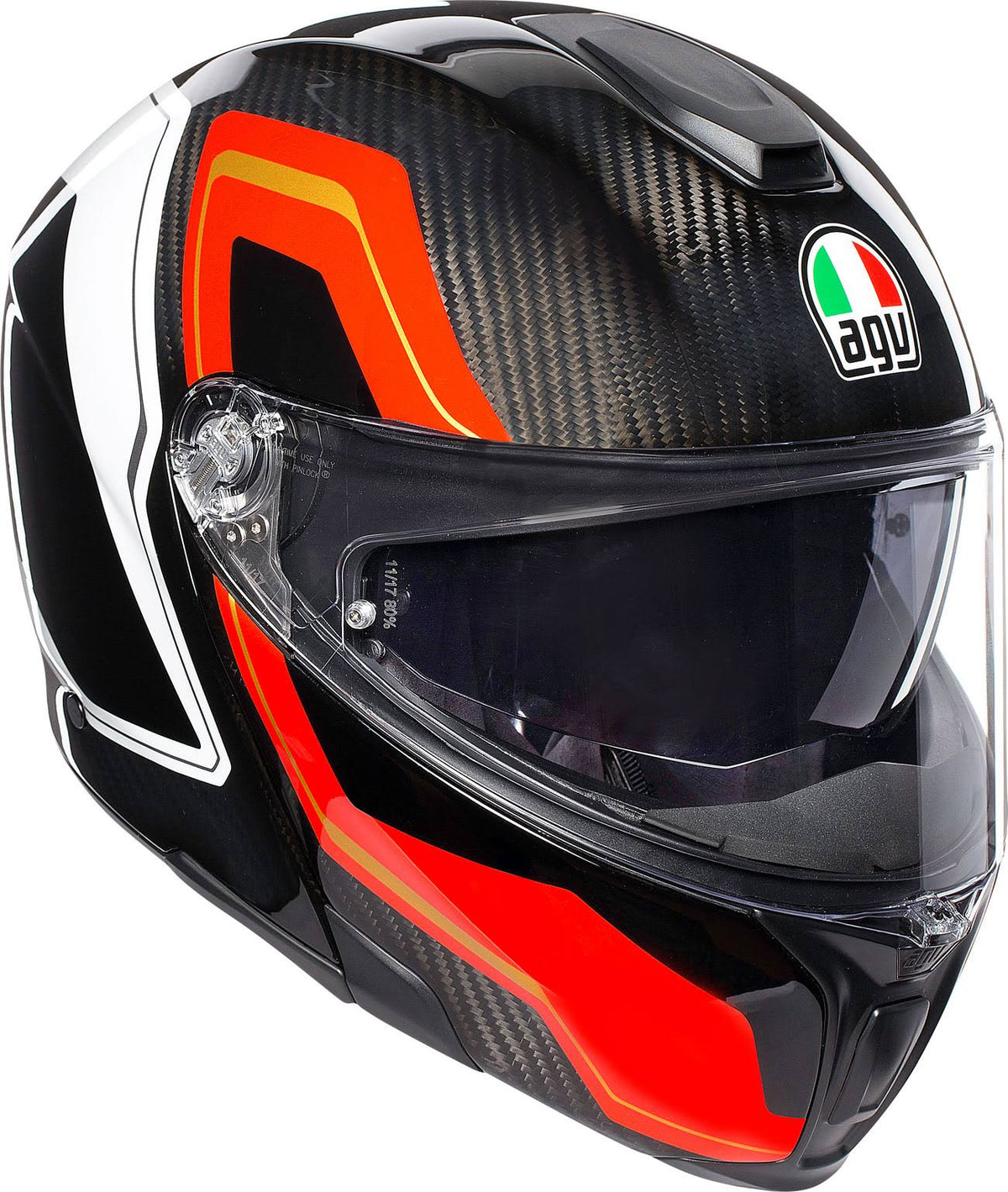 Carbon Red White Helmet Size S F3251