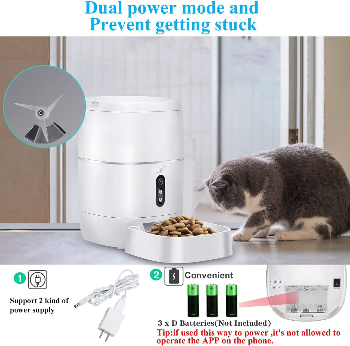 6L WiFi Pet Camera Automatic Dog Feeder R53921