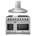 48 in. Propane Gas Range and Wall Mount Range Hood Z724