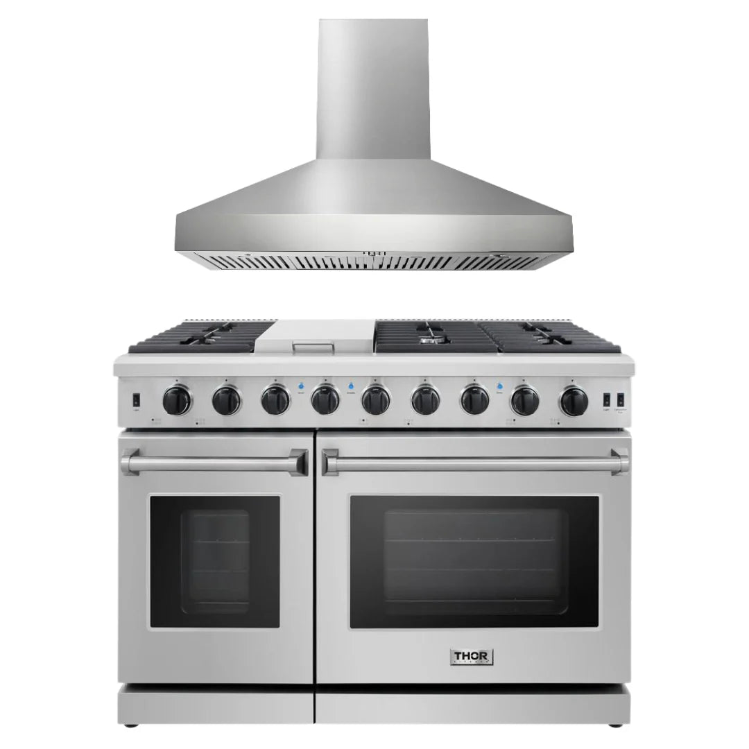 48 in. Propane Gas Range and Wall Mount Range Hood Z724