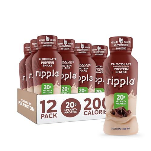 Chocolate 20g Plant Based Pea Protein Shake 12 Oz, 12 Pack Y329