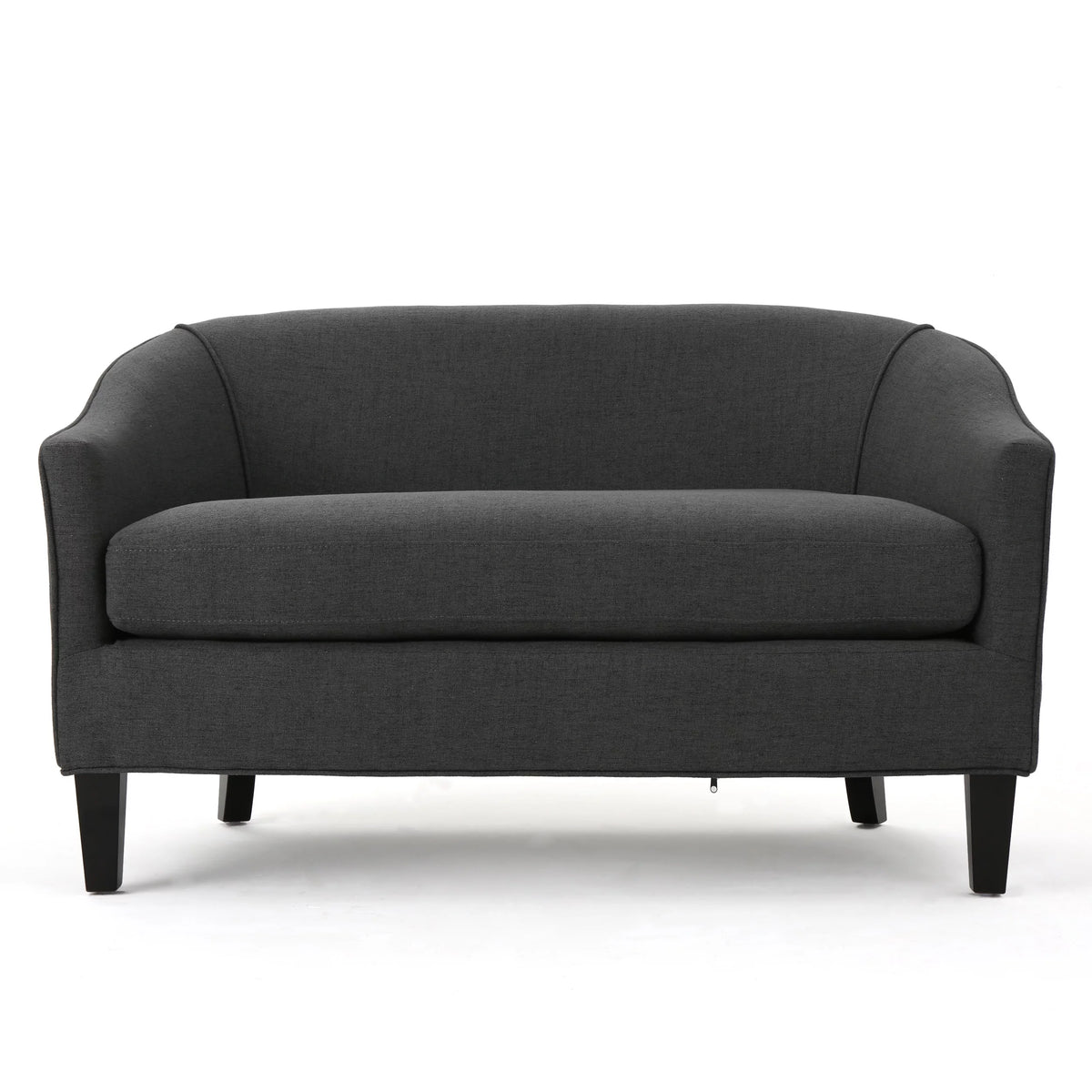 Dark Grey Fabric Loveseat E76647