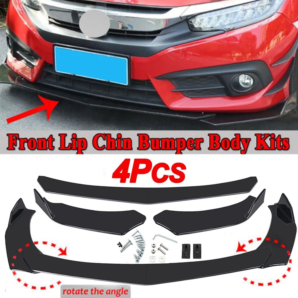 Universal Front Bumper Lip Chin Spoiler PP Pack of 2 I588