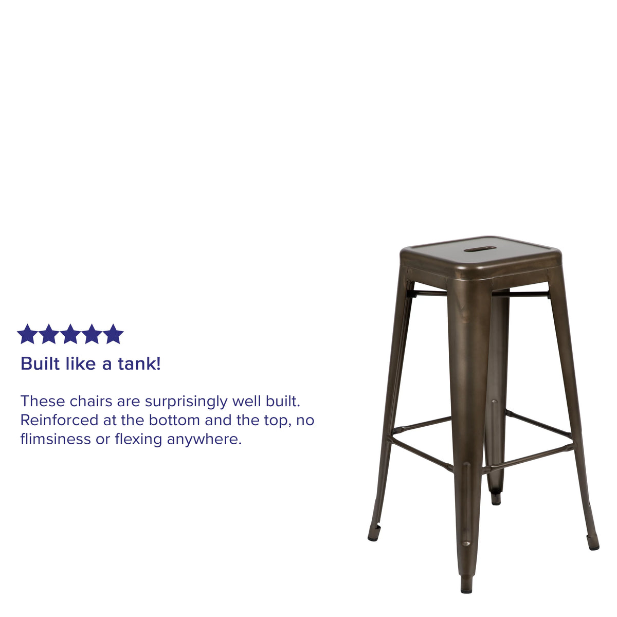 Set of Four 30 Inch Green Metal Backless Bar Stools H183