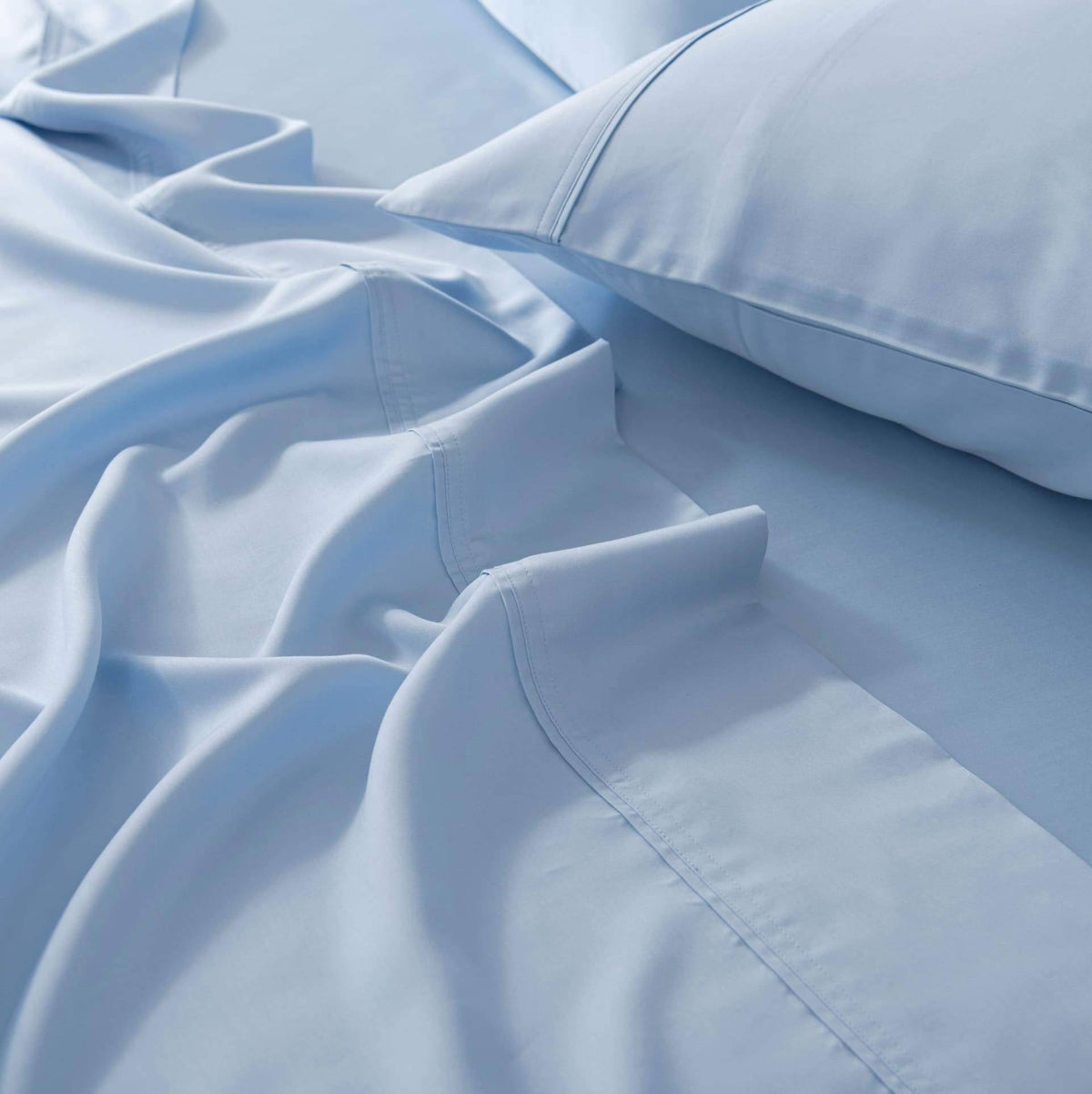 Sky Blue Cal King Eucalyptus Cooling Sheets D965275