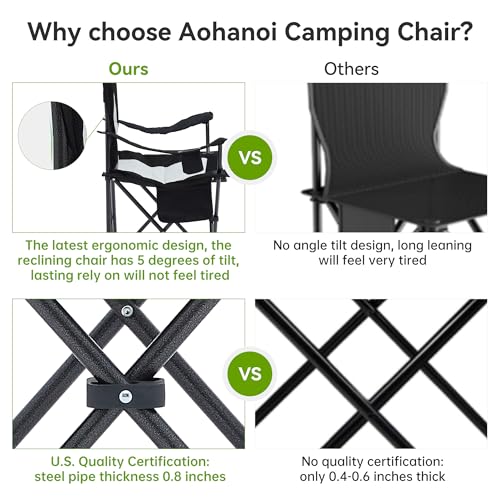 Camping Chairs 2 Pack with Cup Holder & Cooler Bag H28484