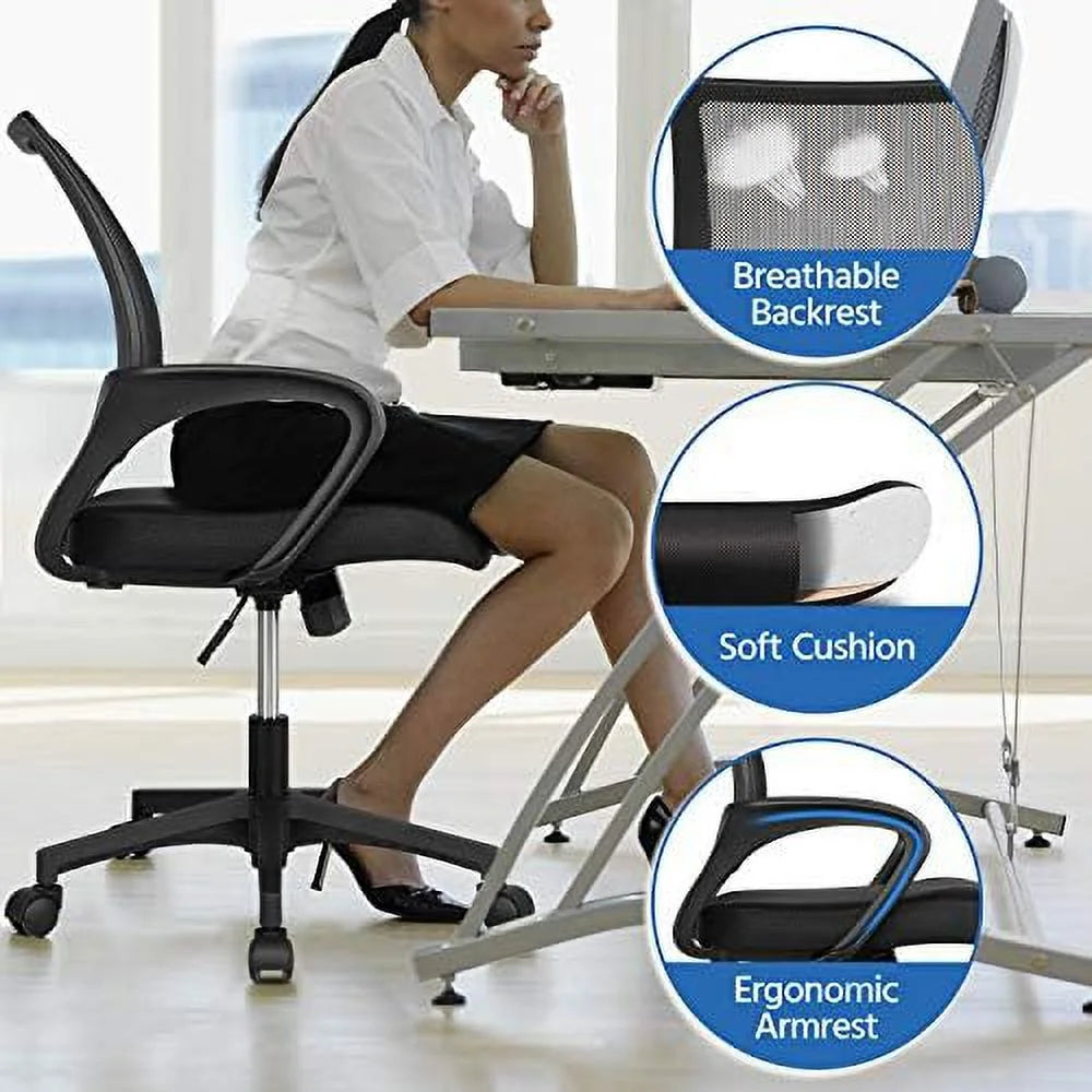 44 Inch Computer Desk & Chair Set with Drawer O173575
