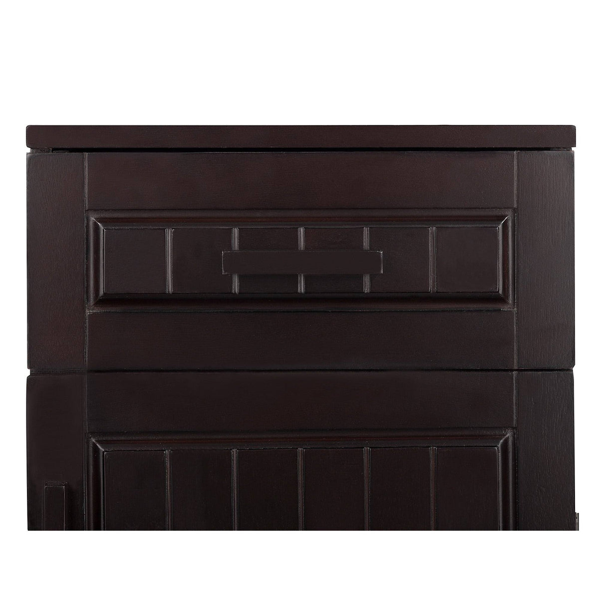 Dark Birch Floor Cabinet with 1 Door, 1 Drawer and 3 Open Shelves F24535