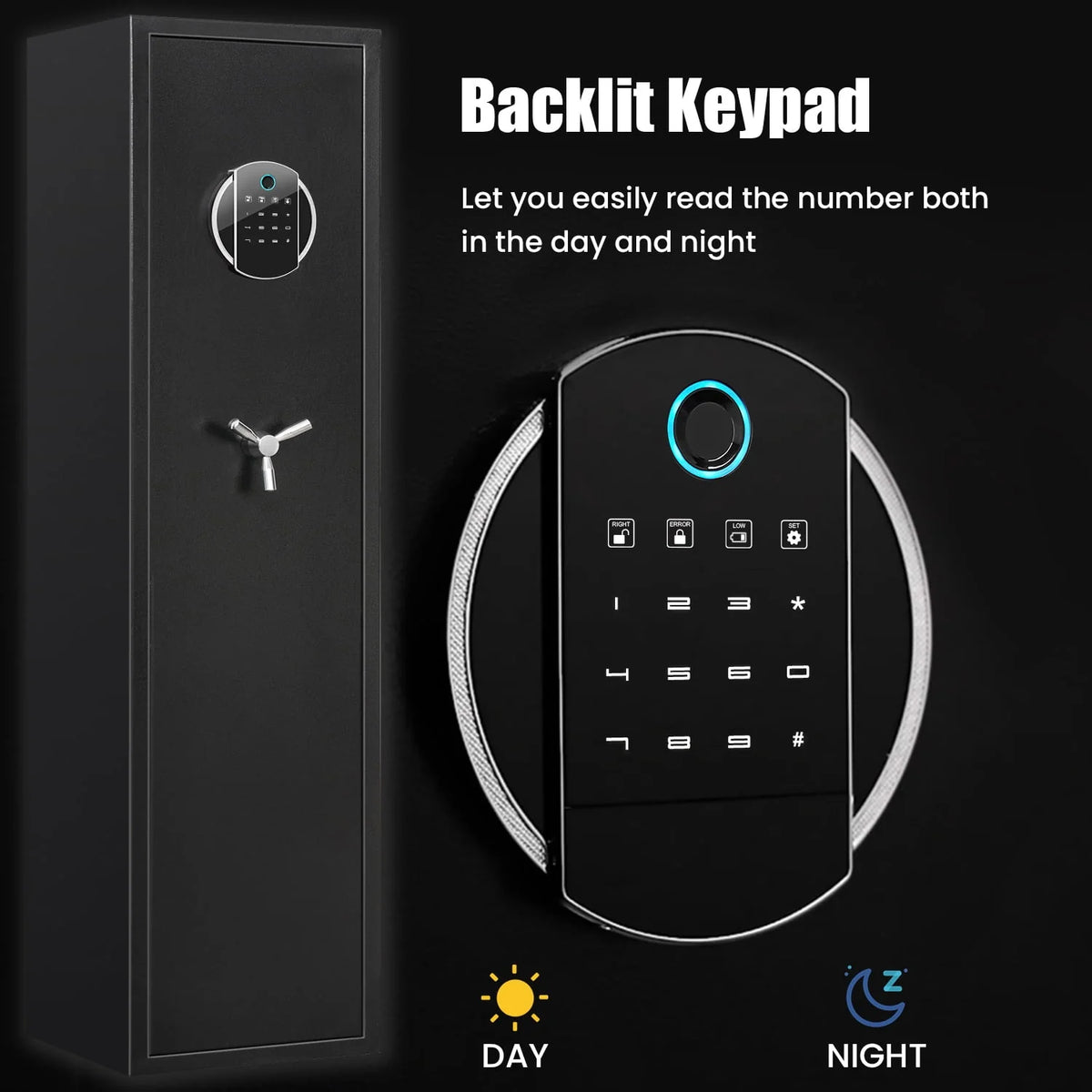 Biometric Fingerprint Long Gun Safe with Alarm System G7530