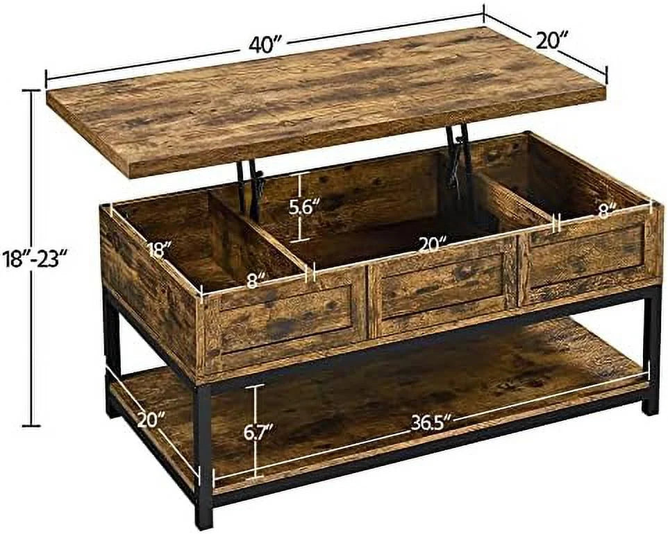 Lift Top Coffee Table with Hidden Compartments K399364
