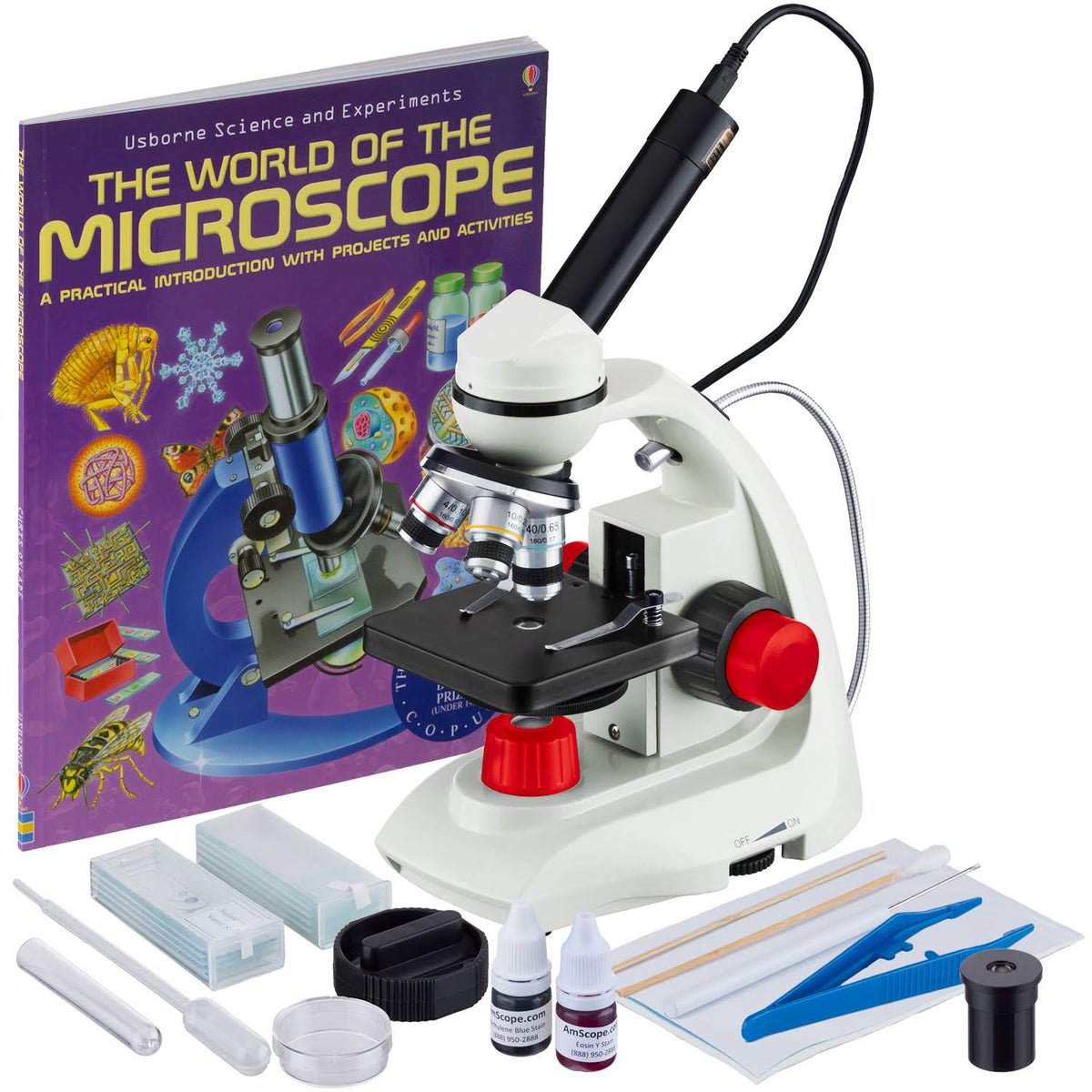 40X-1000X LED Compound Microscope with Camera I384868
