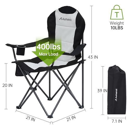 Camping Chairs 2 Pack with Cup Holder & Cooler Bag H28484