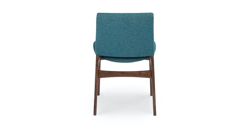 Blue Fabric Dining Chair with Walnut Frame S672