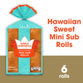 Sweet Mini Sub Rolls, 6 Count, 12 oz K438