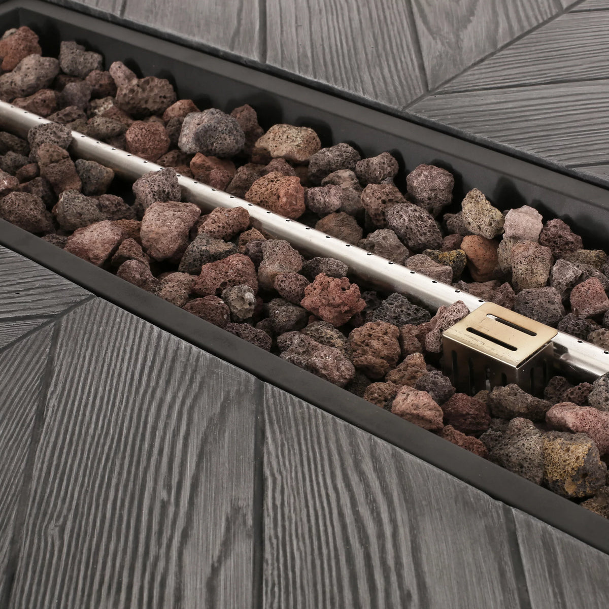 Lightweight Concrete Outdoor Fire Pit Dining Table 40,000 BTU E205