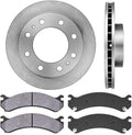 8 Lug Brake Disc Rotors with Metallic Brake Pads H385