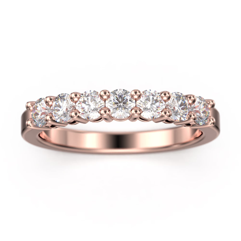 18K Rose Gold Over Silver Diamond Moissanite Ring F8507