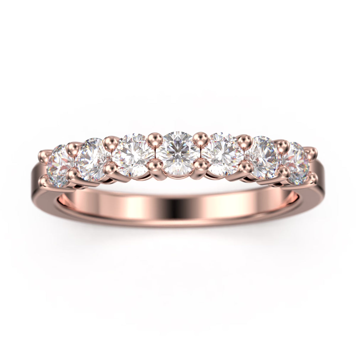 18K Rose Gold Over Silver Diamond Moissanite Ring F8507