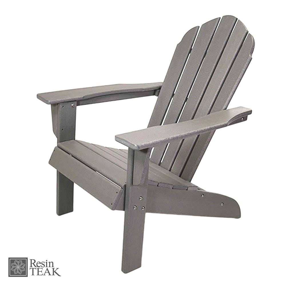 Resin Teak Red Plastic HDPE Poly Lumber Adirondack Chair R719606