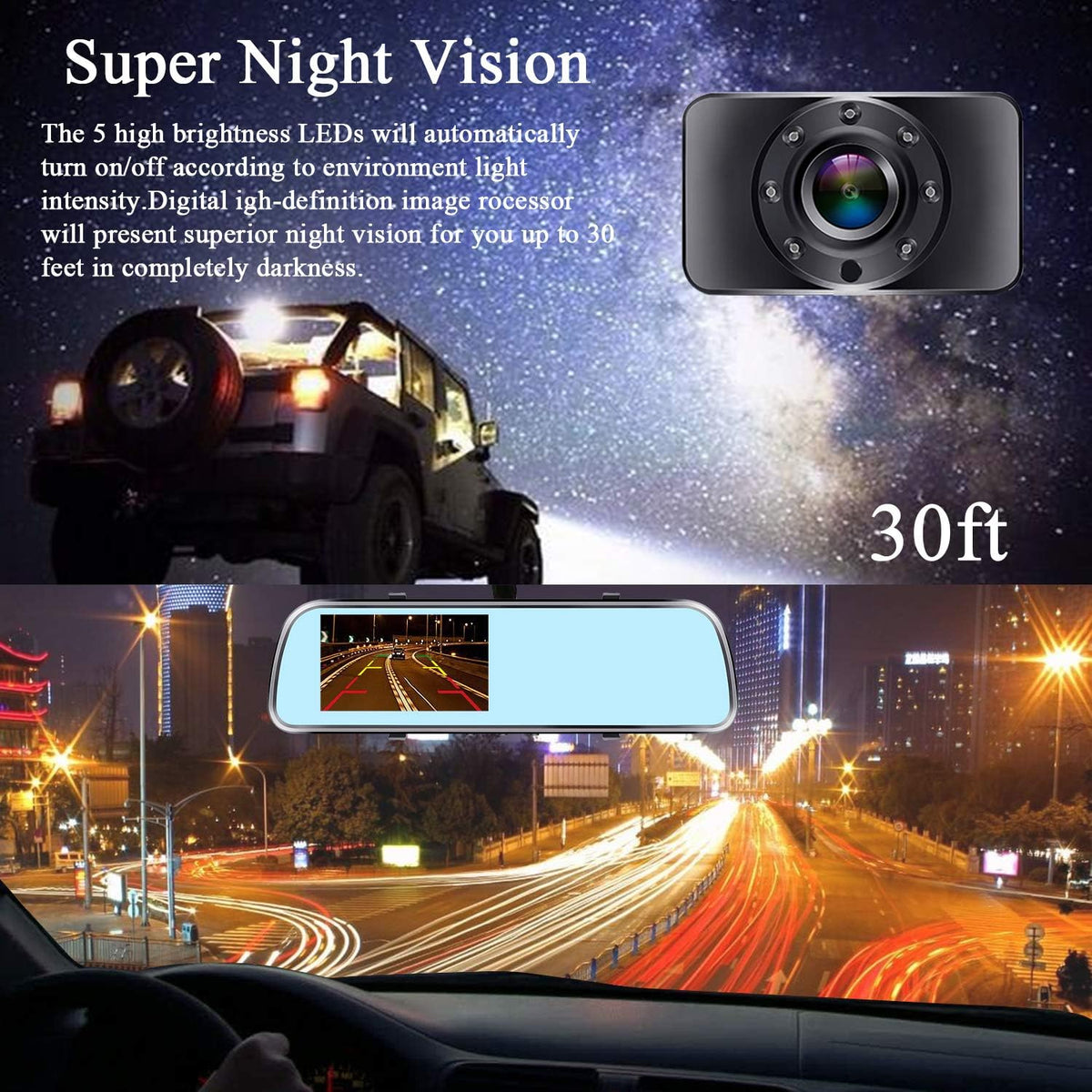 4.3'' HD 1080P License Plate Rear View Camera X552772