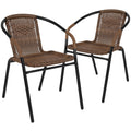 Medium Brown Rattan Stack Chair U491