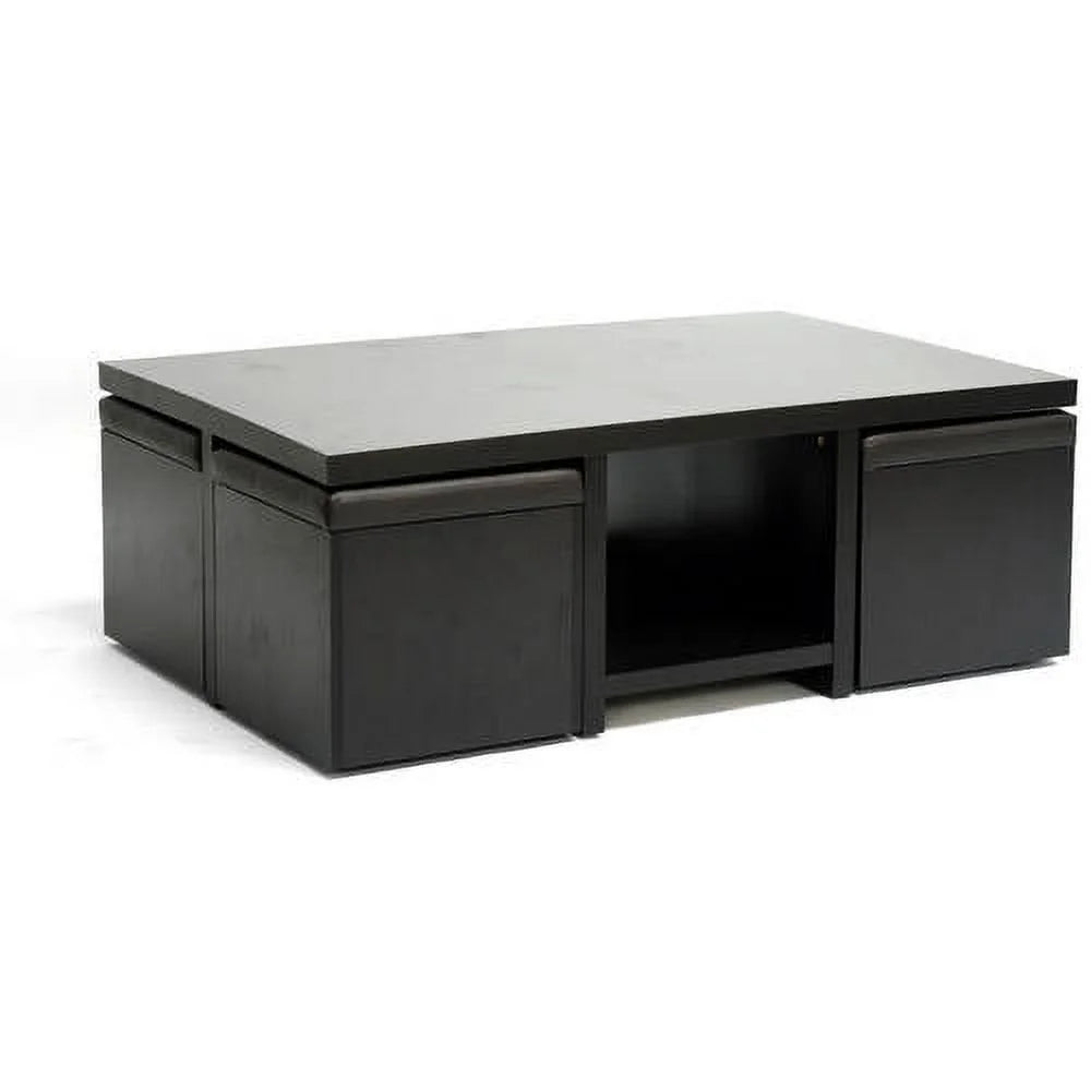 Modern Table and Stool Set with Hidden Storage V315061