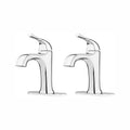 Polished Chrome 4 in. Centerset Single-Handle Bathroom Faucet (2-Pack) B3808