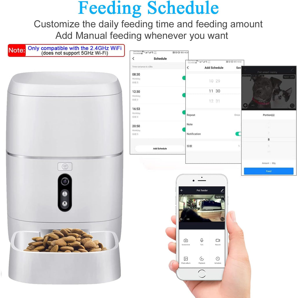 6L WiFi Pet Camera Automatic Dog Feeder R53921