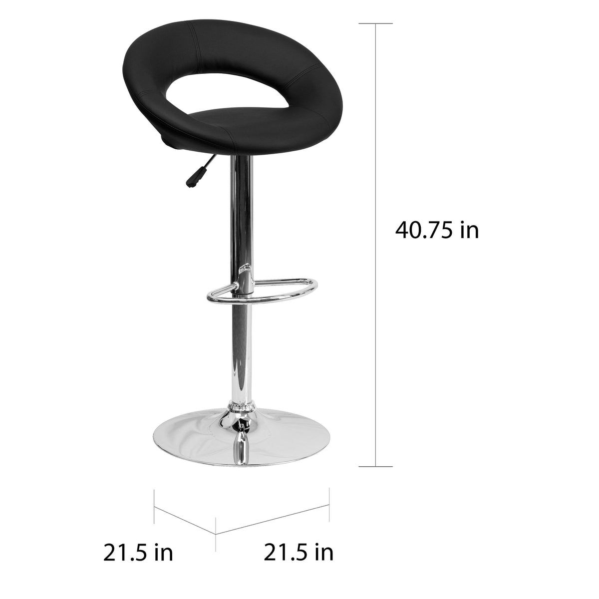 2 Pack Vinyl Adjustable Height Barstool T47985