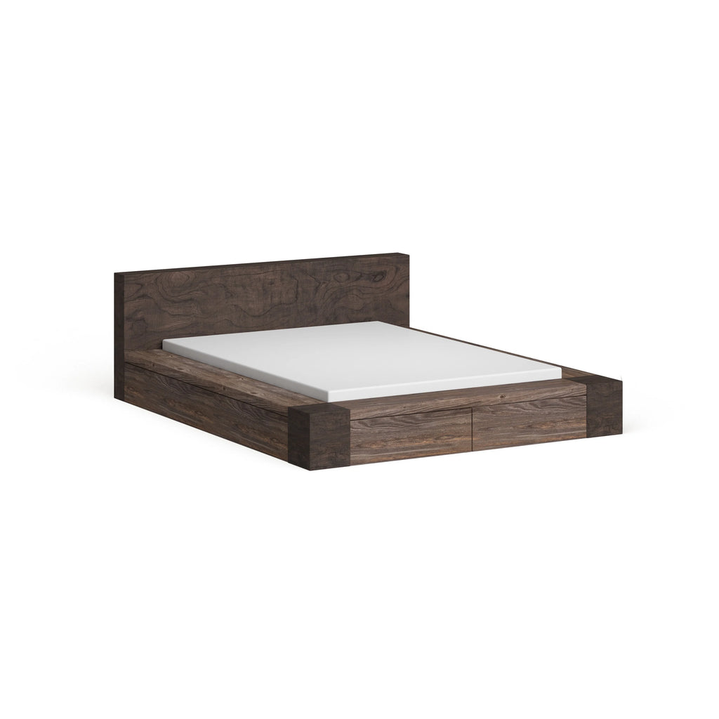 Natural Wood 2-drawer California King Storage Bed U606352