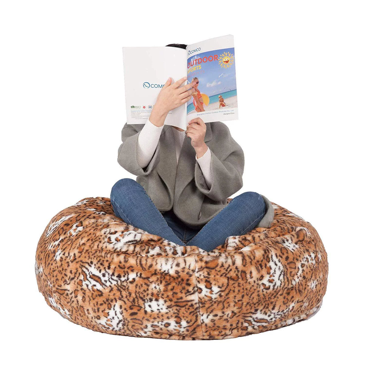 3ft Plush Furry Bean Bag Chair Sofa X98117