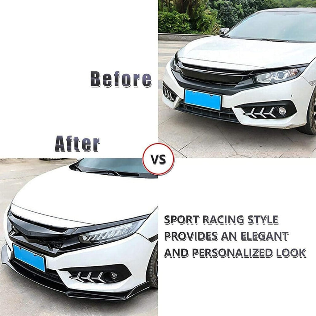 Universal Front Bumper Lip Chin Spoiler PP Pack of 2 I588