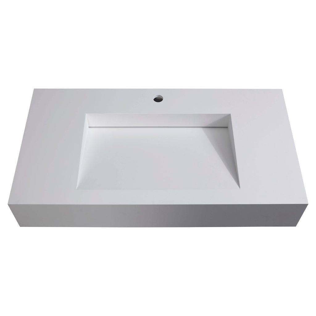 48 No Faucet Hole Grey Wall-Mounted Sink L2168