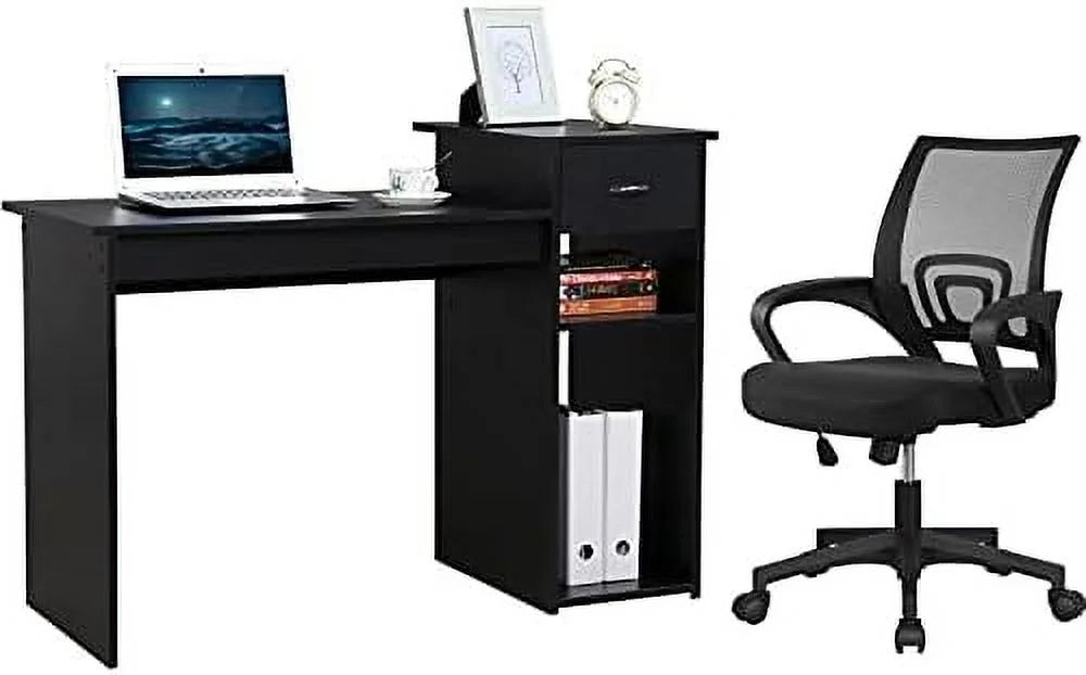 44 Inch Computer Desk & Chair Set with Drawer O173575