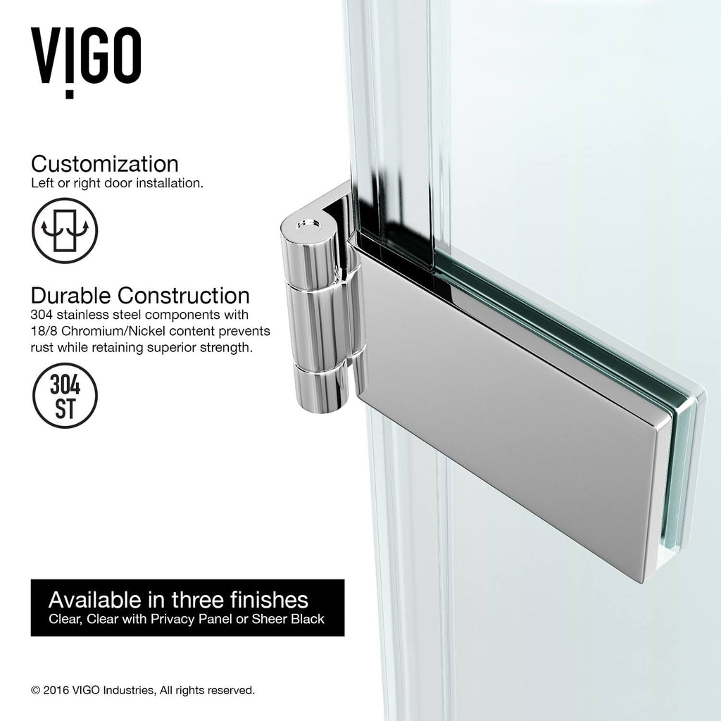 28x22 Frameless Clear Glass Shower Door A529
