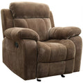 Mocha Brown Velvet Fabric Glider Recliner B59164