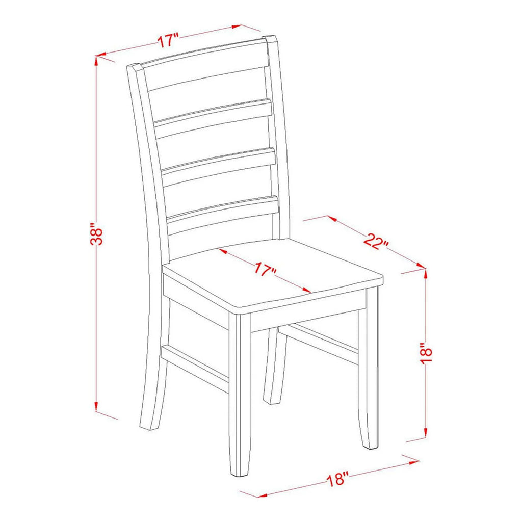 3-piece Dining Set with Ladder Back C283