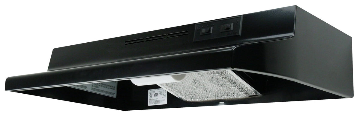 42x22 180 CFM 2-Speed Under Cabinet Range Hood Black I495