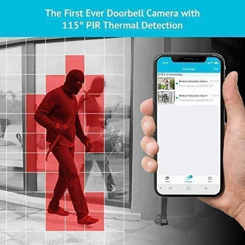 3MP WiFi Video Doorbell Camera with Colored Night Vision Y2768
