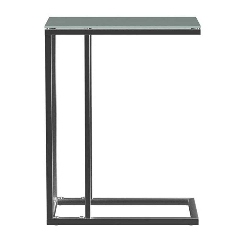 Cappuccino Brown MDF Metal Accent Table T731916