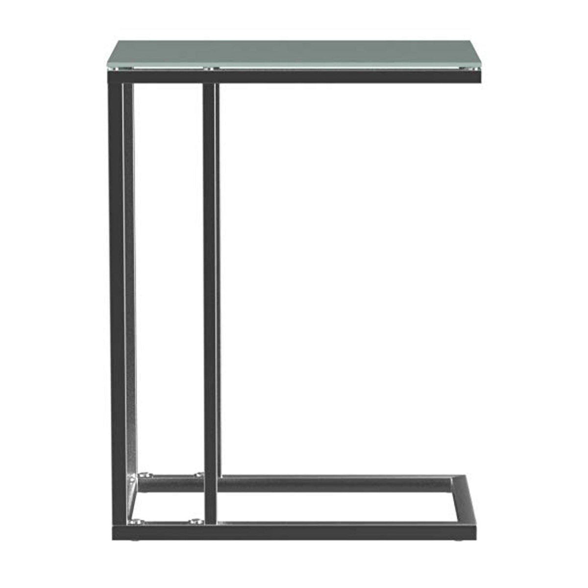Cappuccino Brown MDF Metal Accent Table T731916