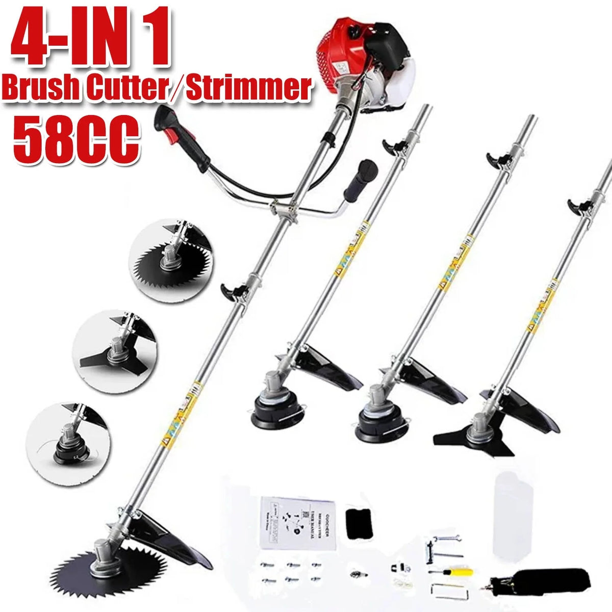 58CC Gas Weed Eaters 2-Cycle Straight Shaft Weed Trimmer Z40724