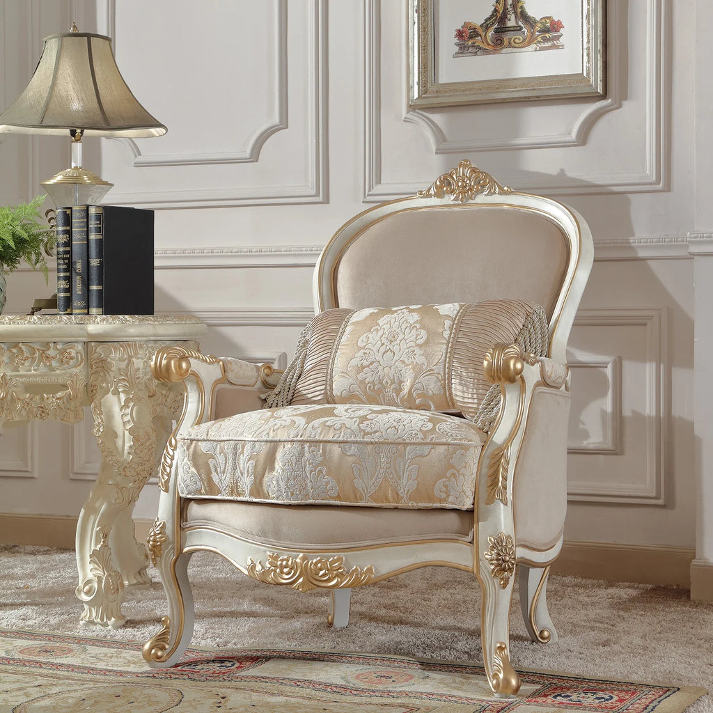 White 3Pcs Carved Wood Sofa Set K292183